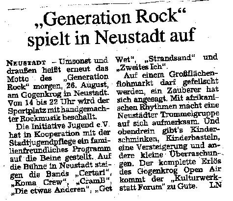 "Generation Rock" spielt in Neustadt auf