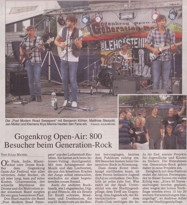 Gogenkrog Open-Air: 800 Besucher beim Generation-Rock